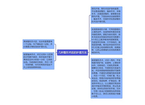 几种整形术后的护理方法