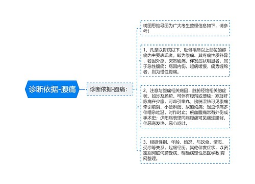 诊断依据-腹痛