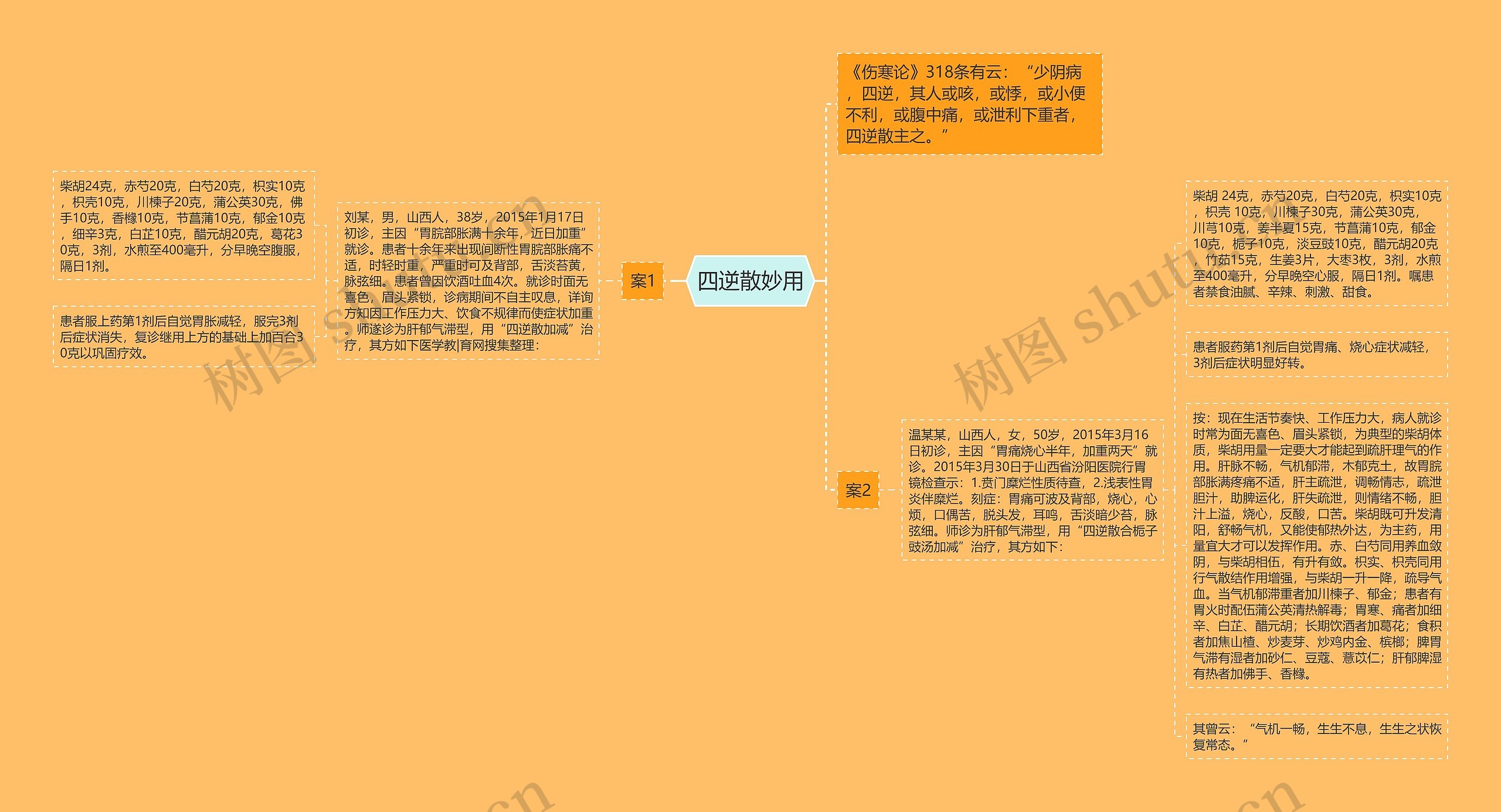 四逆散妙用思维导图