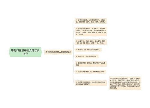 患有口腔溃疡病人的饮食指导