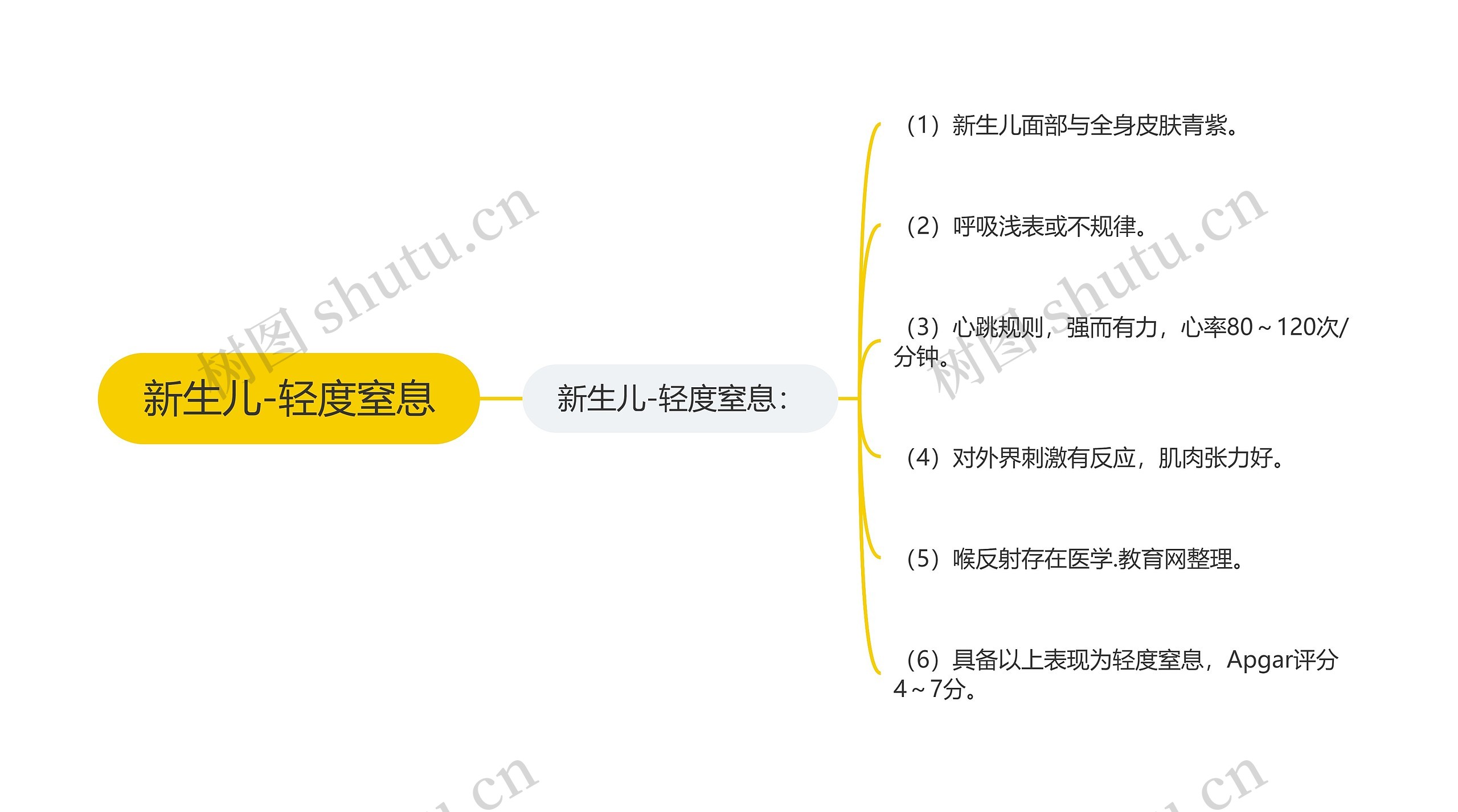 新生儿-轻度窒息思维导图