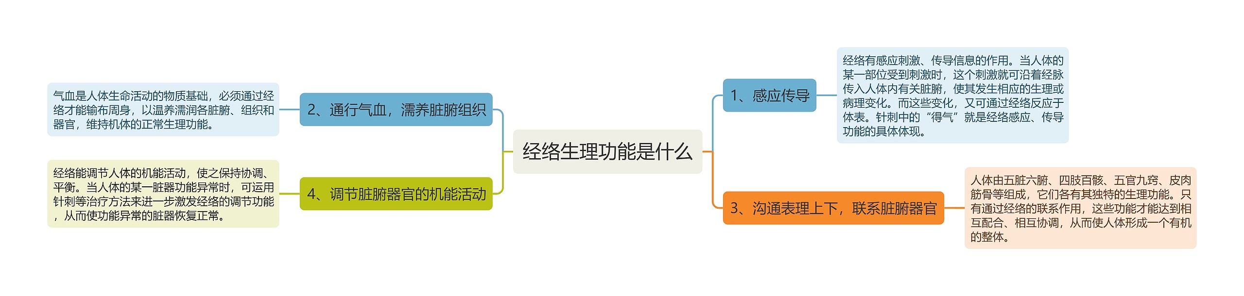 经络生理功能是什么思维导图