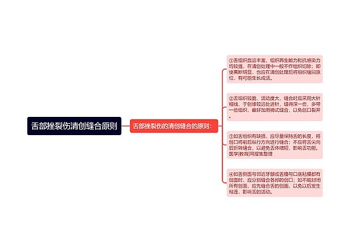 舌部挫裂伤清创缝合原则