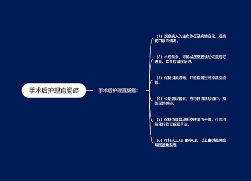 手术后护理直肠癌