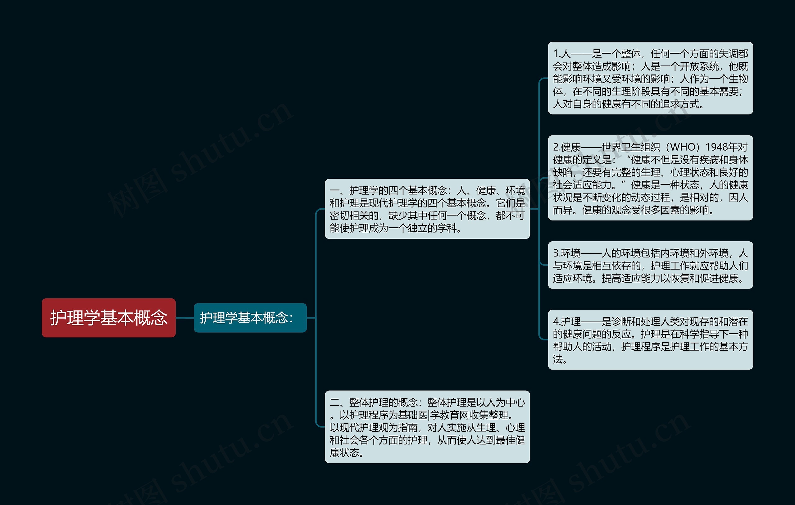 护理学基本概念思维导图