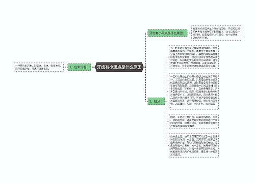 牙齿有小黑点是什么原因