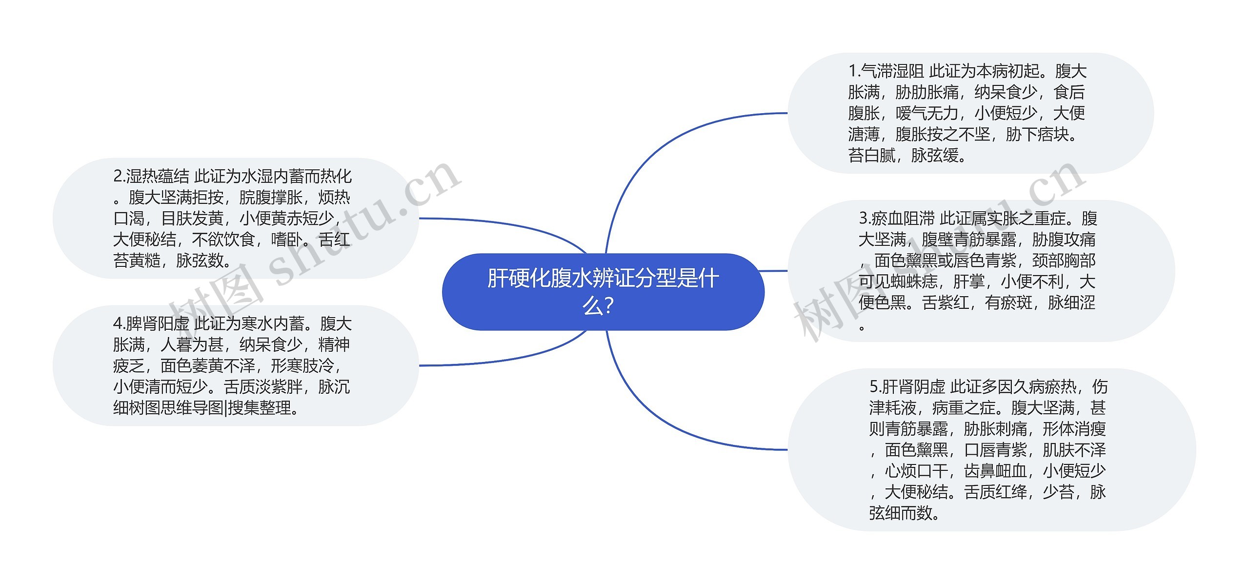 肝硬化腹水辨证分型是什么？思维导图