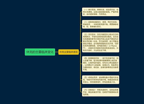 休克的主要临床变化