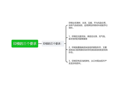 印模的三个要求