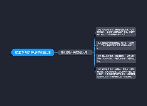 脑血管意外家庭急救处理