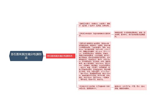 苦石莲来源|生境分布|原形态