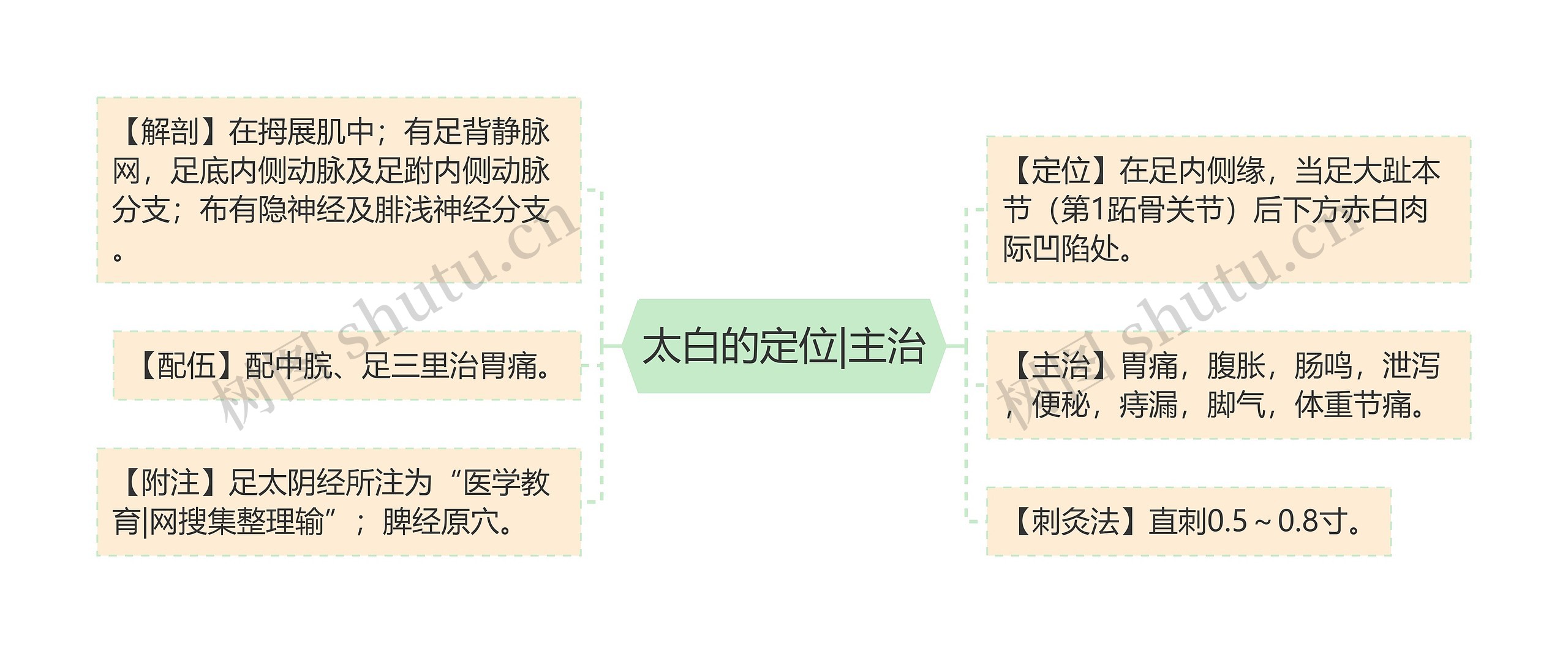 太白的定位|主治思维导图