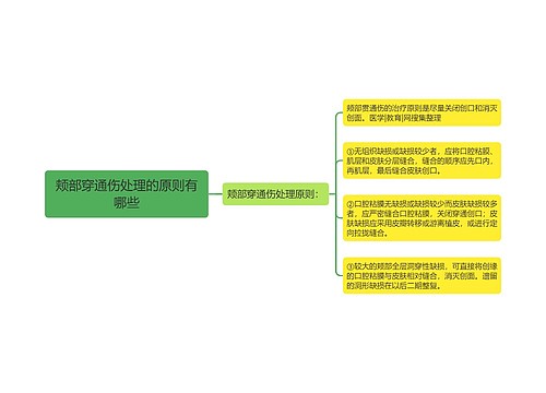 颊部穿通伤处理的原则有哪些