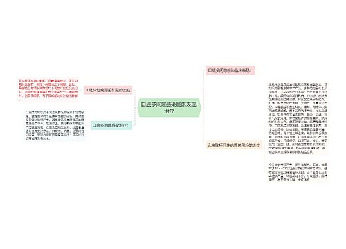 口底多间隙感染临床表现|治疗