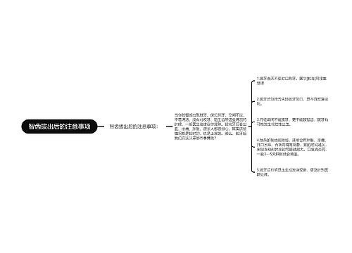 智齿拔出后的注意事项