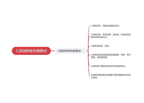 口面部肿胀检查要点