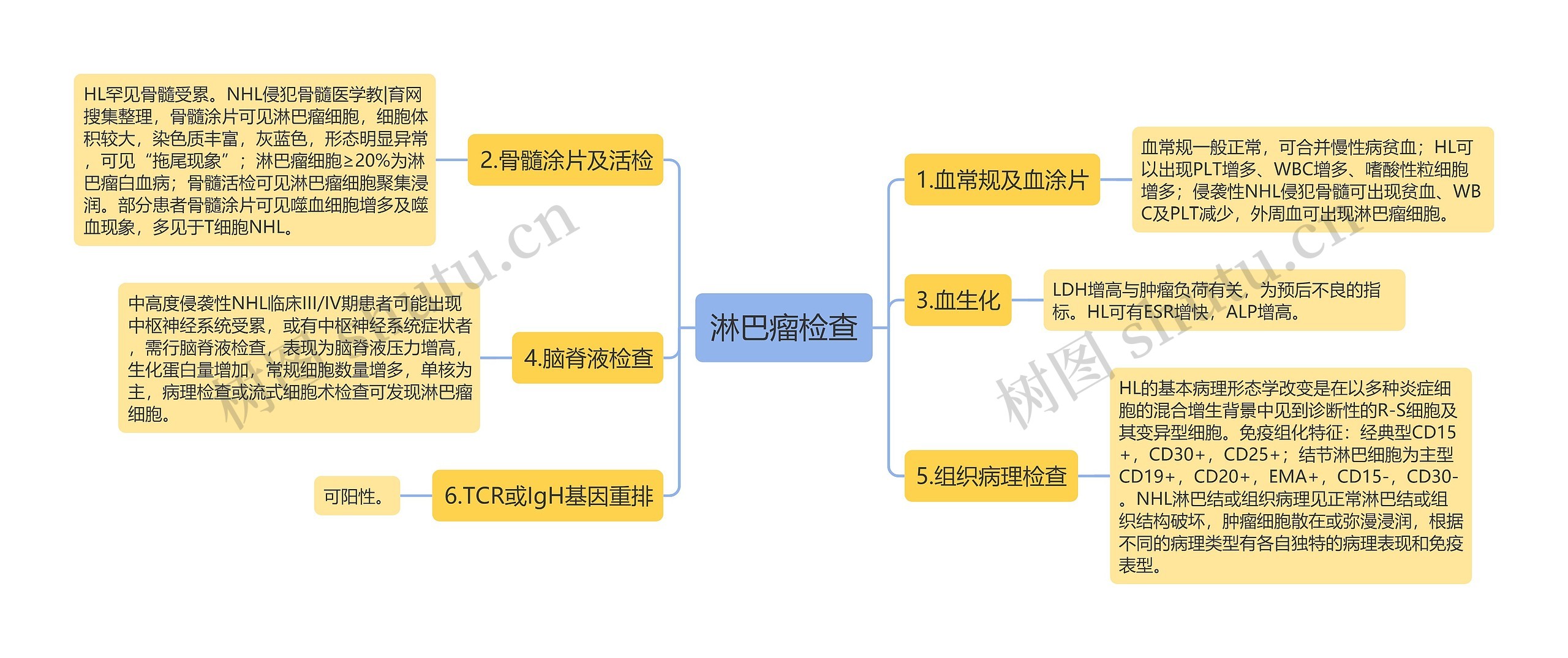 淋巴瘤检查思维导图