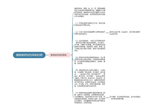 植物类药材的采收时间