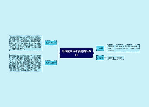 湿毒侵淫型水肿的施治要点