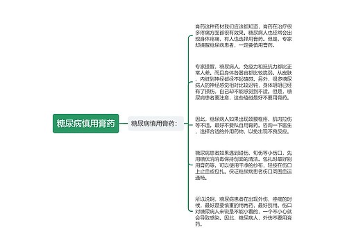 糖尿病慎用膏药