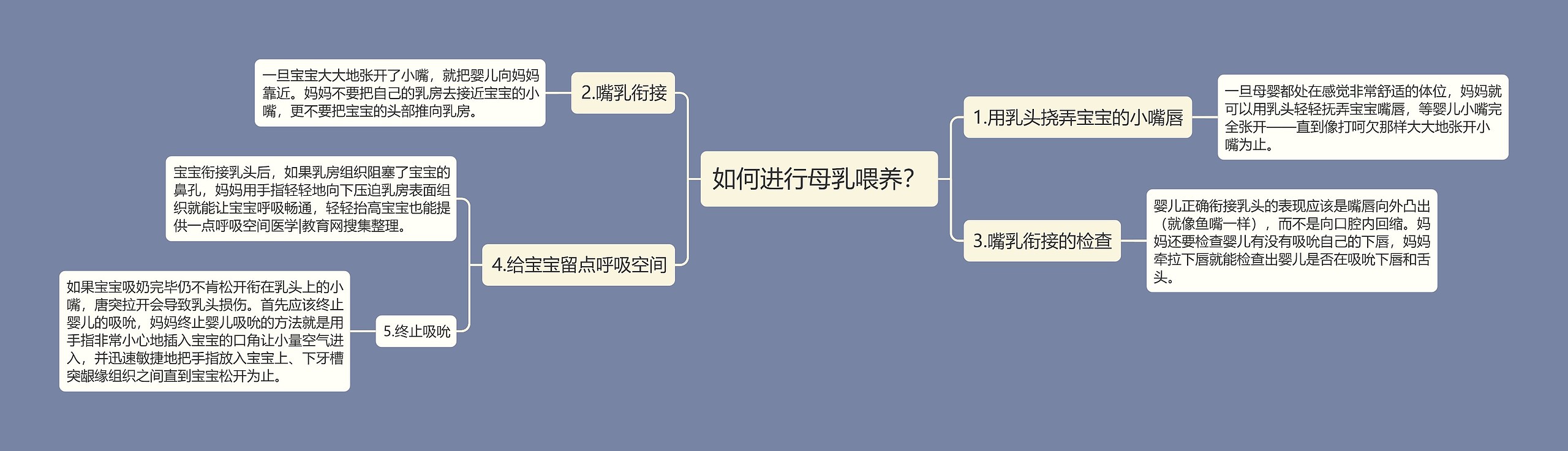 如何进行母乳喂养？思维导图