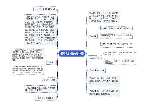 柄马勃的功效与作用