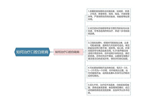 如何治疗口腔白斑病