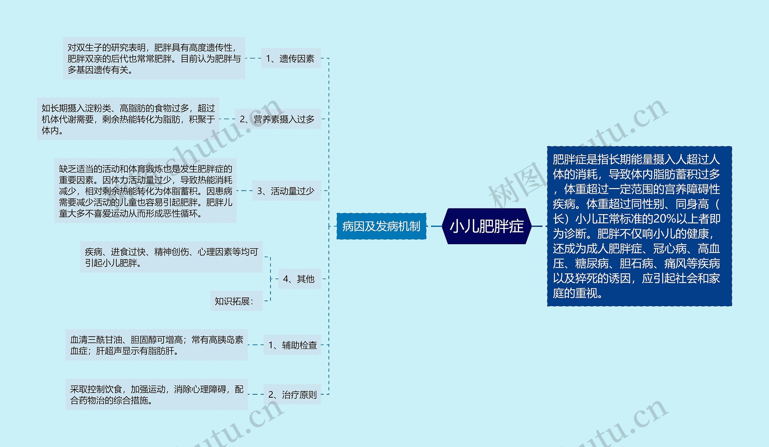 小儿肥胖症思维导图