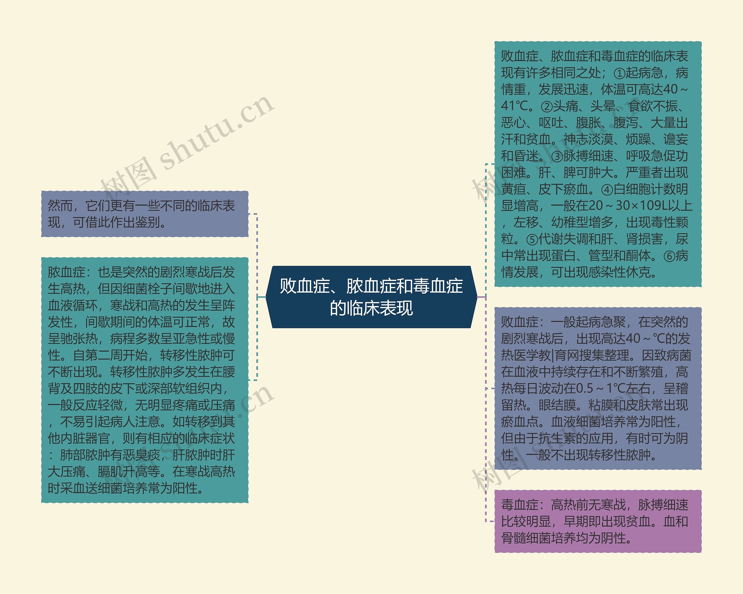 败血症、脓血症和毒血症的临床表现