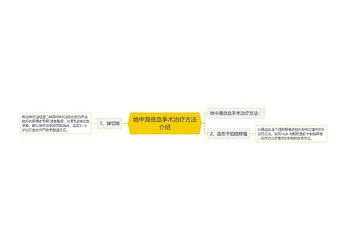 地中海贫血手术治疗方法介绍