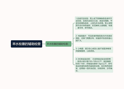 羊水栓塞的辅助检查