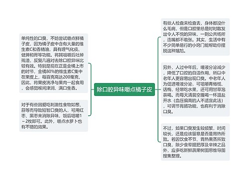 除口腔异味嚼点橘子皮