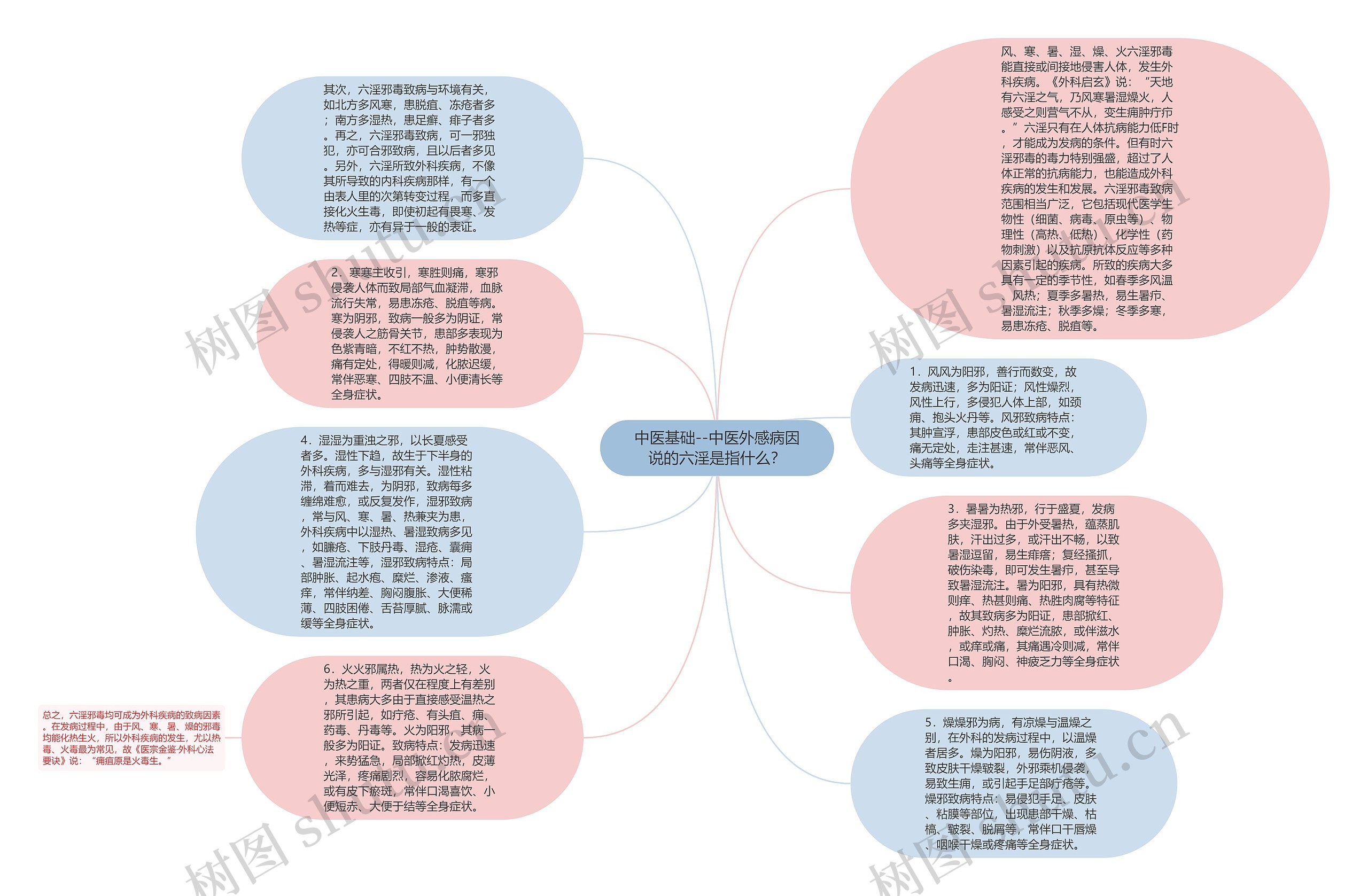 中医基础--中医外感病因说的六淫是指什么？思维导图