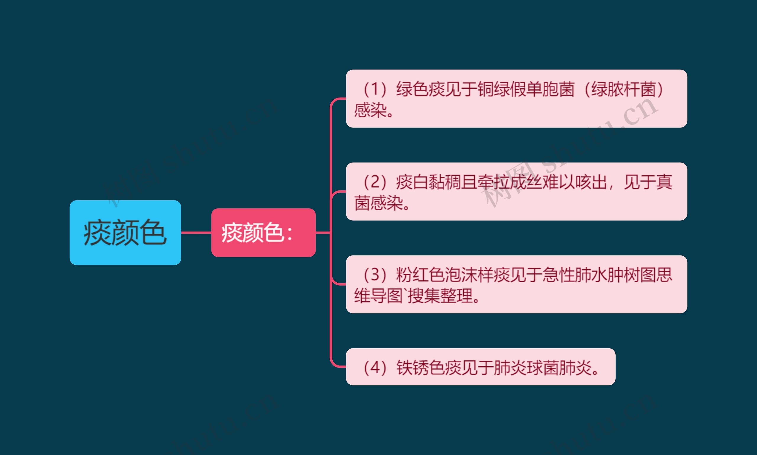 痰颜色思维导图