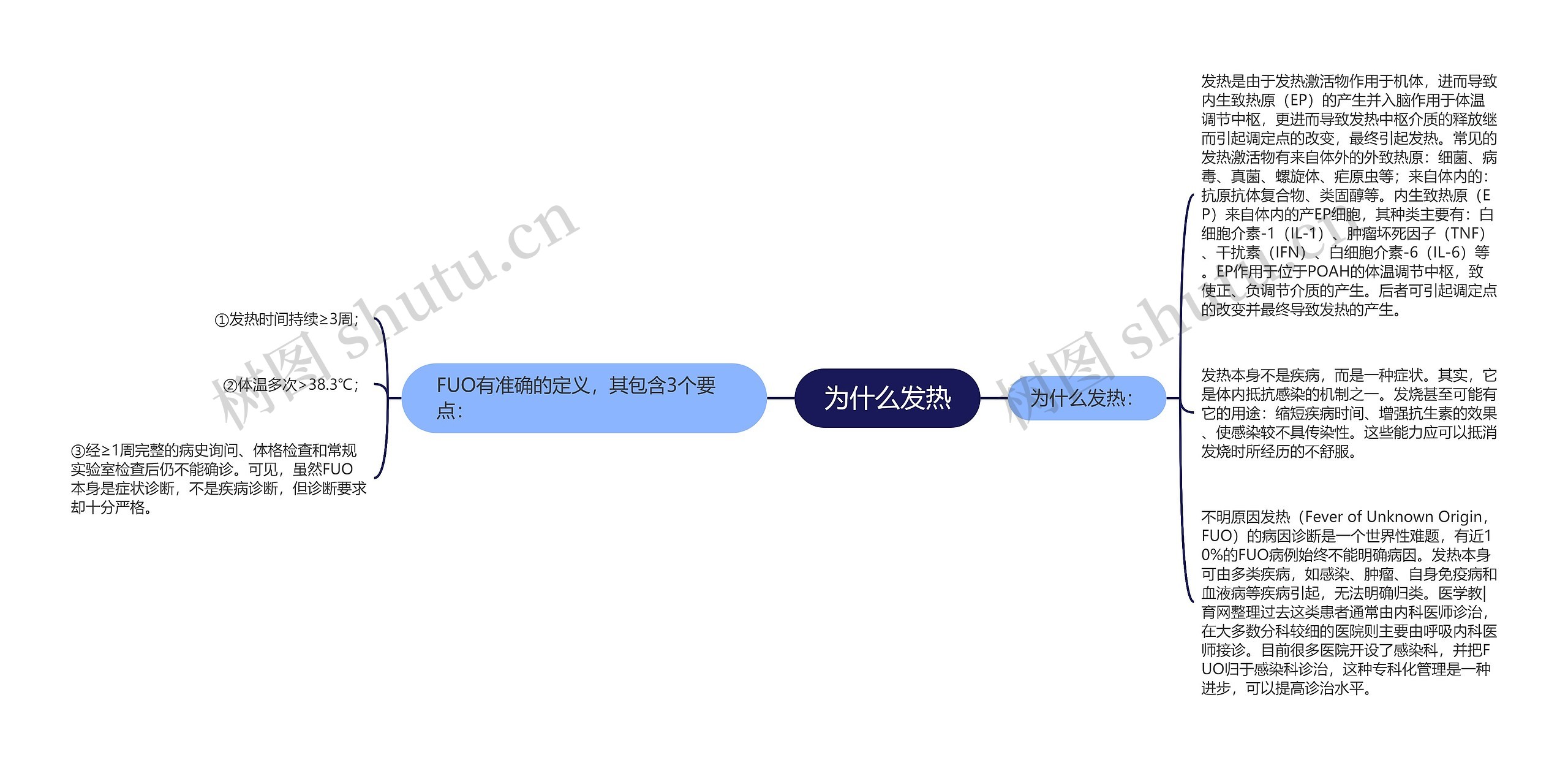 为什么发热思维导图