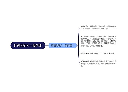 肝硬化病人一般护理