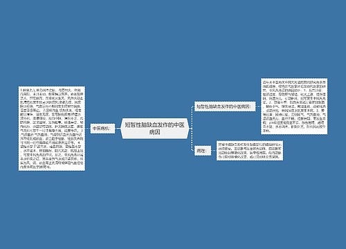 短暂性脑缺血发作的中医病因