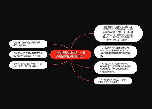 护考常见考点总结：一般消毒隔离的原则是什么？