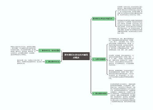 更年期妇女养生的关键四点概述