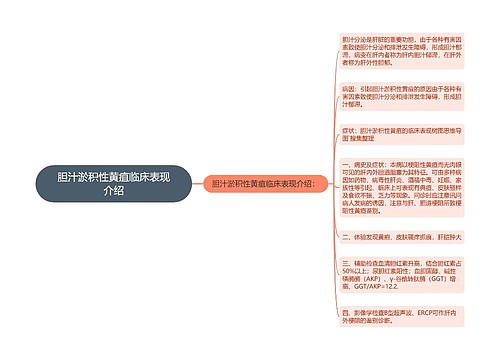 胆汁淤积性黄疽临床表现介绍