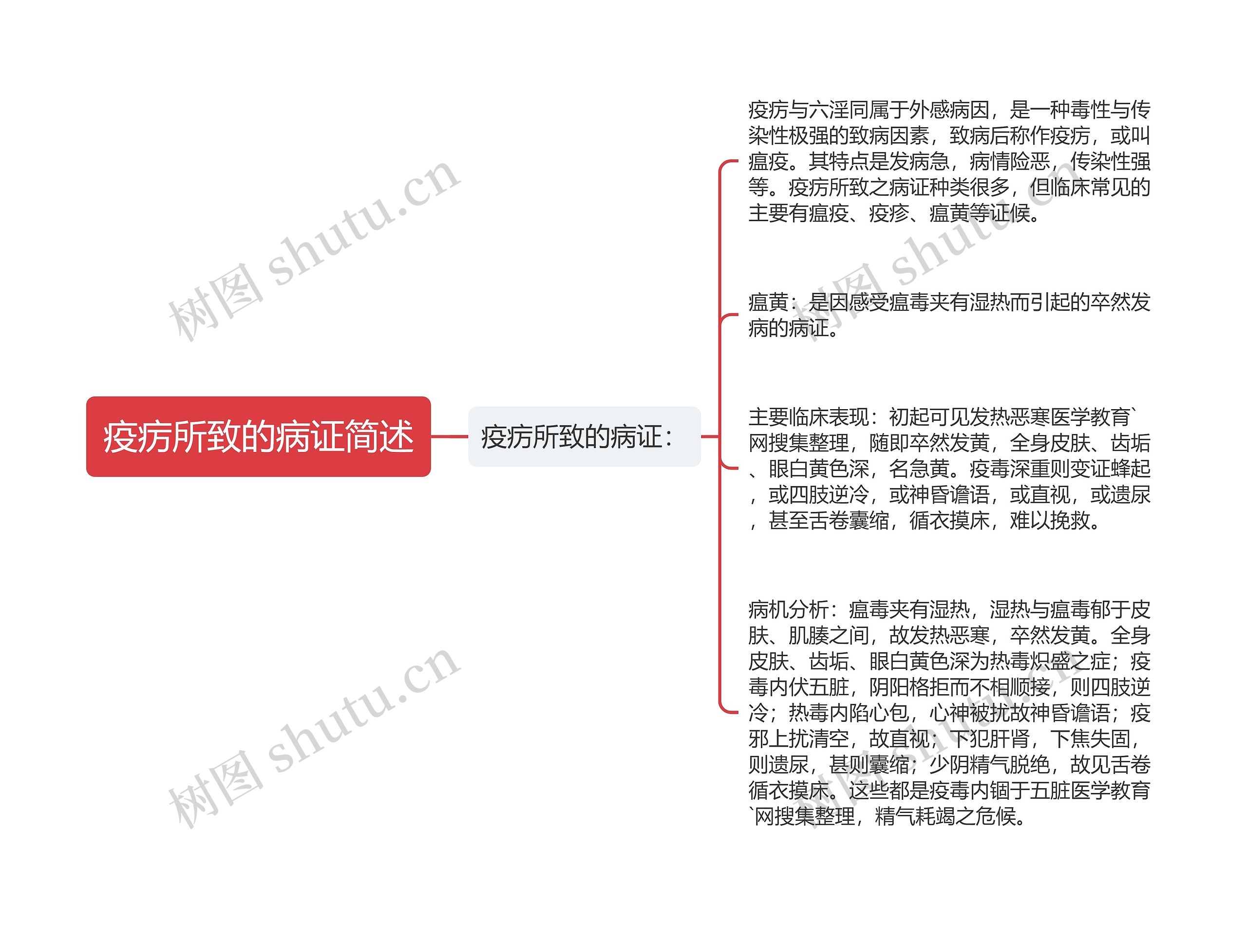 疫疠所致的病证简述思维导图