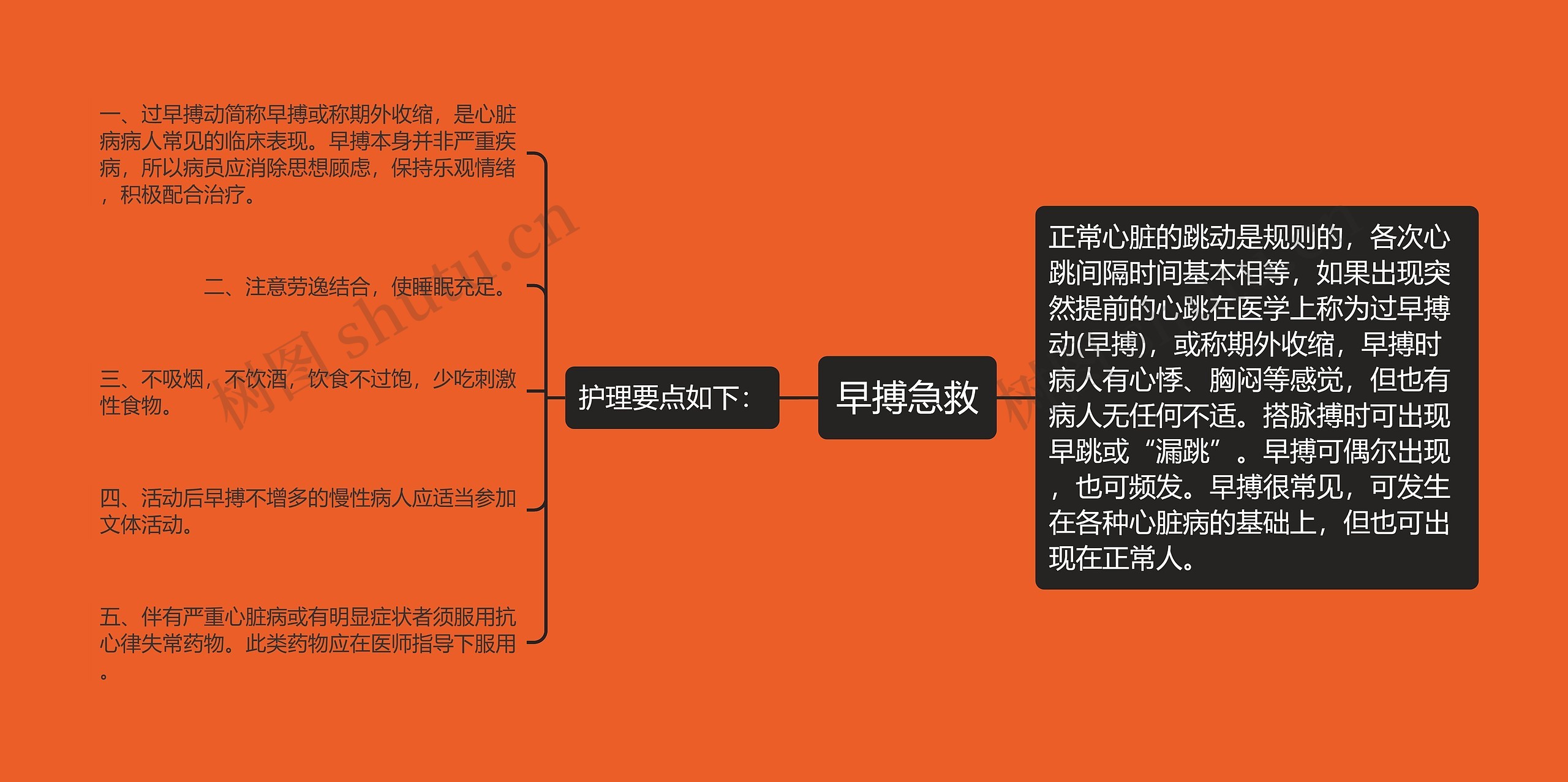 早搏急救思维导图