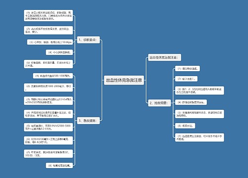 出血性休克急救注意