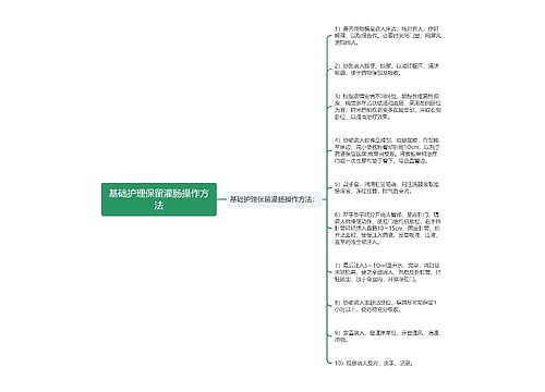 基础护理保留灌肠操作方法