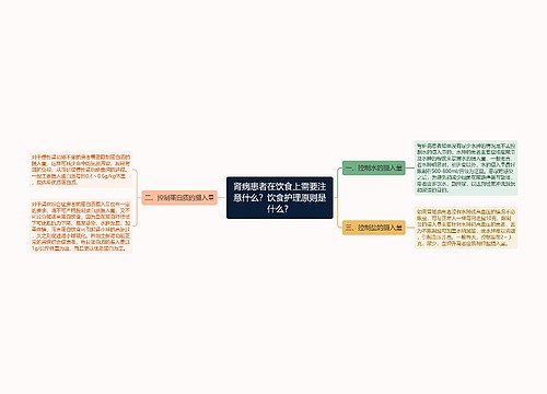 肾病患者在饮食上需要注意什么？饮食护理原则是什么？