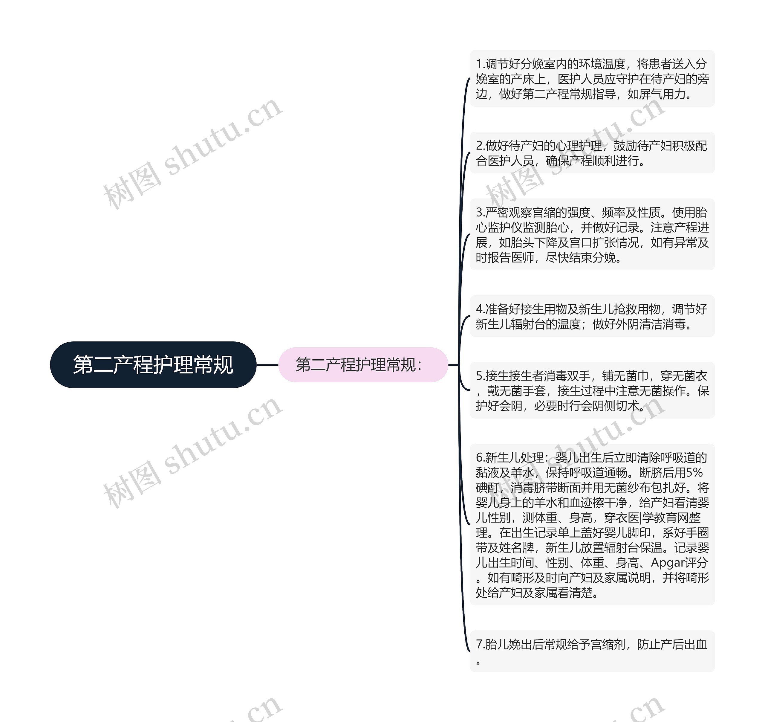 第二产程护理常规思维导图