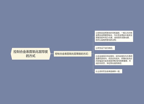 控制合金表面氧化层厚度的方式