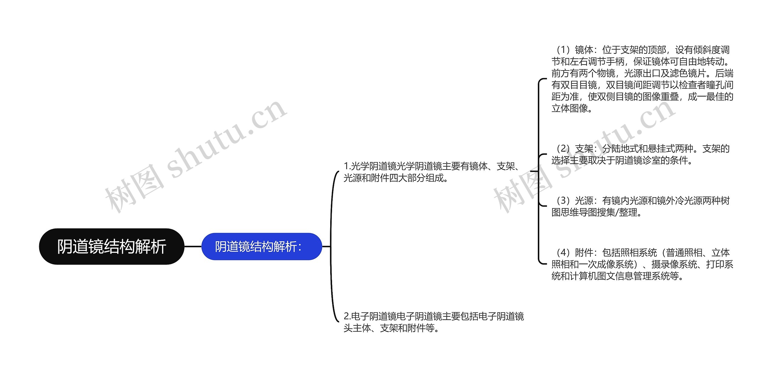 阴道镜结构解析思维导图