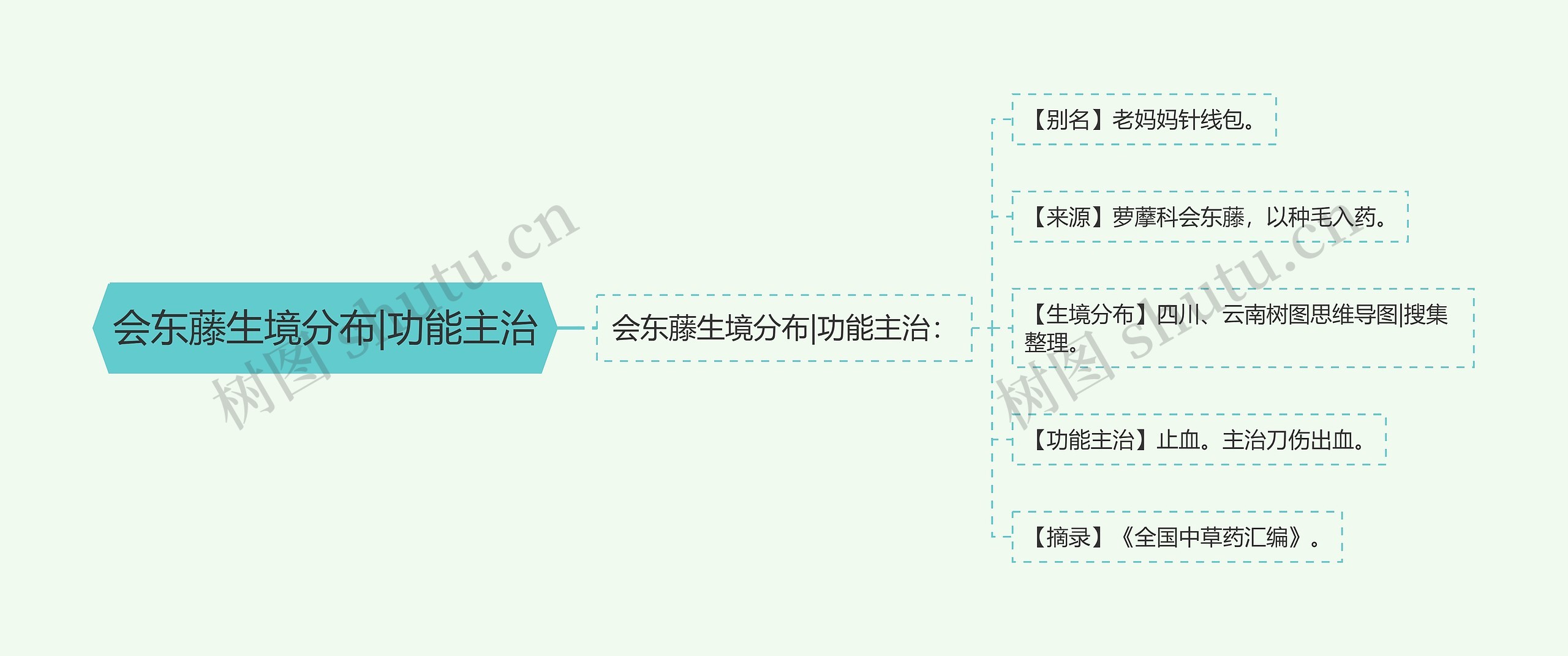 会东藤生境分布|功能主治思维导图