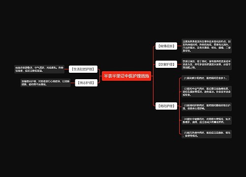 半表半里证中医护理措施